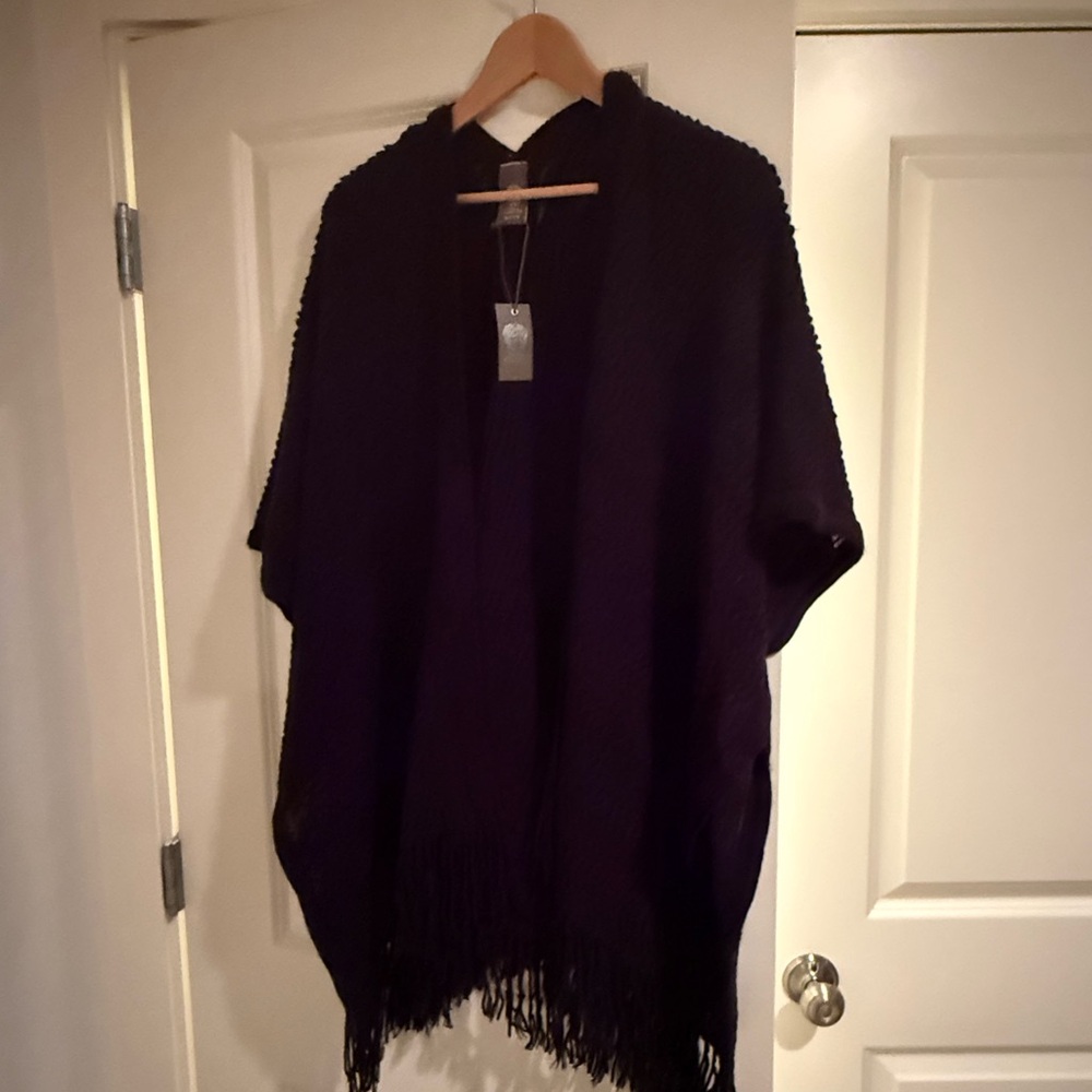 Vince Camuto Black Knit Shawl NEW with Tags